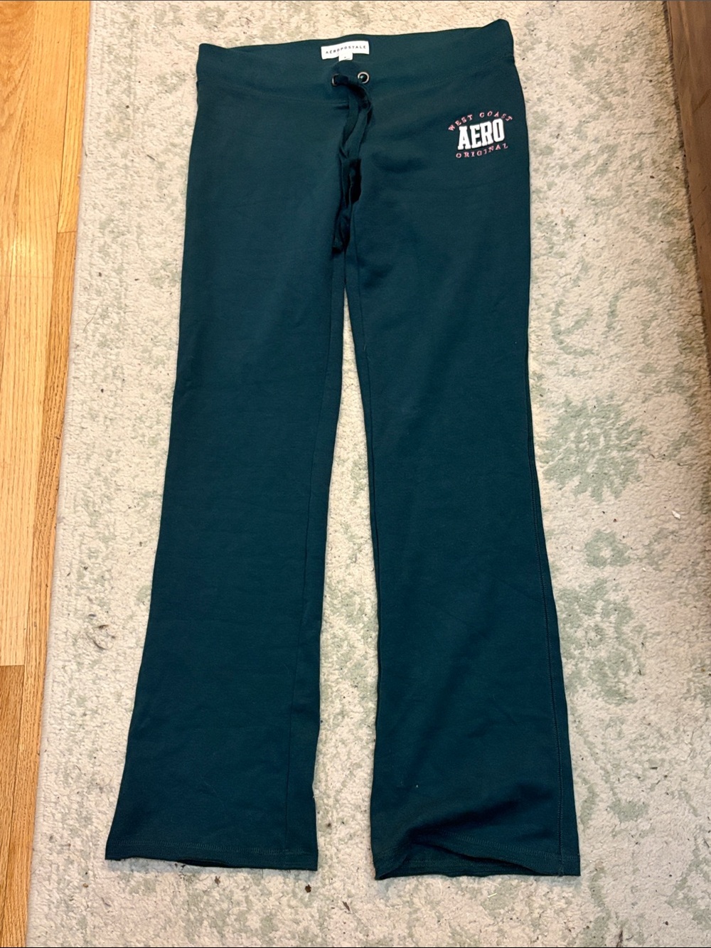 Aeropostale Teal Green Sweatpants with Drawstring